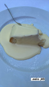 Il delizioso dessert "La sabbiosa" proposta da "Alle Griglie"